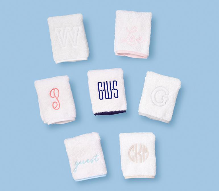 Piped Edge Washcloths (pair)