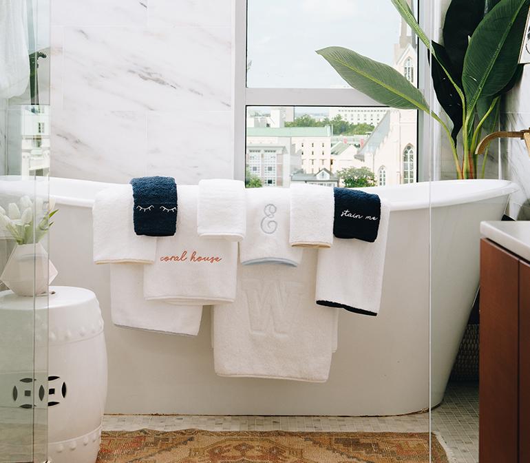 Piped Edge Washcloths (pair)