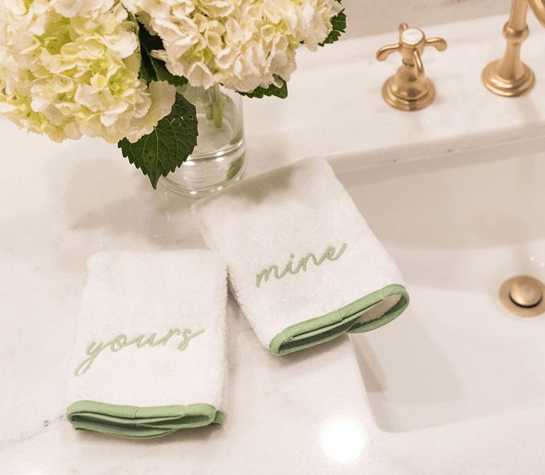 Piped Edge Washcloths (pair)