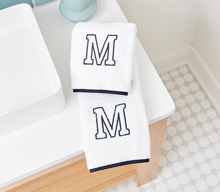 Piped Edge Washcloths (pair)