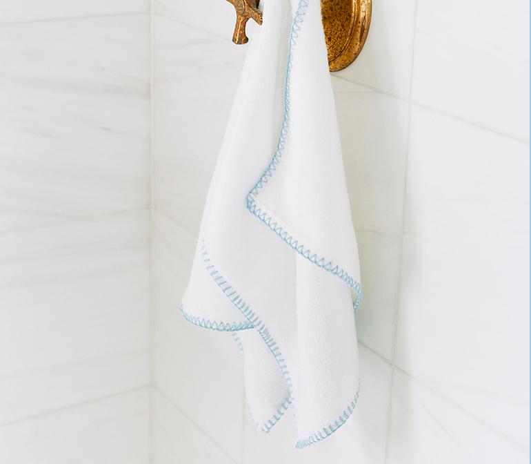 Stitched Edge Hand Towels (pair)