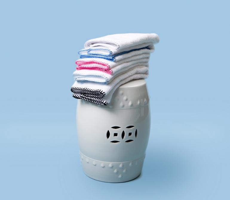 Stitched Edge Hand Towels (pair)