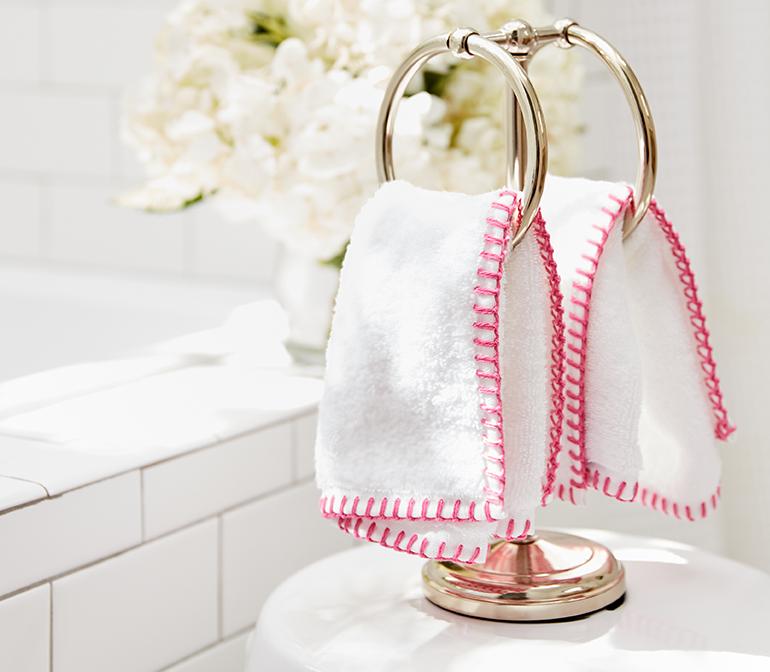 Stitched Edge Washcloths (pair)