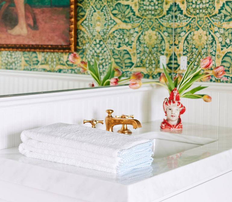 Stitched Edge Hand Towels (pair)