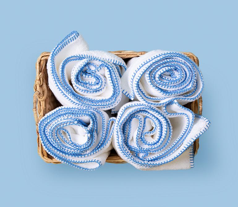 Stitched Edge Hand Towels (pair)