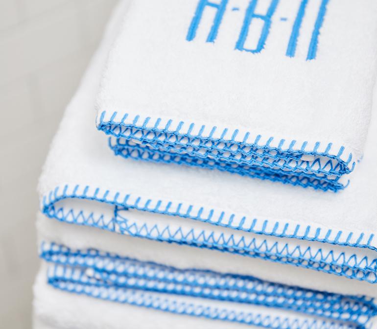 Stitched Edge Hand Towels (pair)